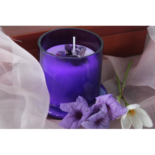  Healing candles combo - (Amethyst + Lavender Fragrance) + (Tiger Eye +Mandarin ) + (Rose Quartz + Ylang ylang)